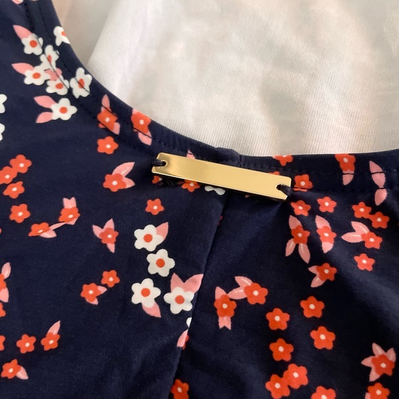 MICHAEL Michael Kors | High Leg Ruffle One Piece Swimsuit in Floral Navy - Picture 6 of 10